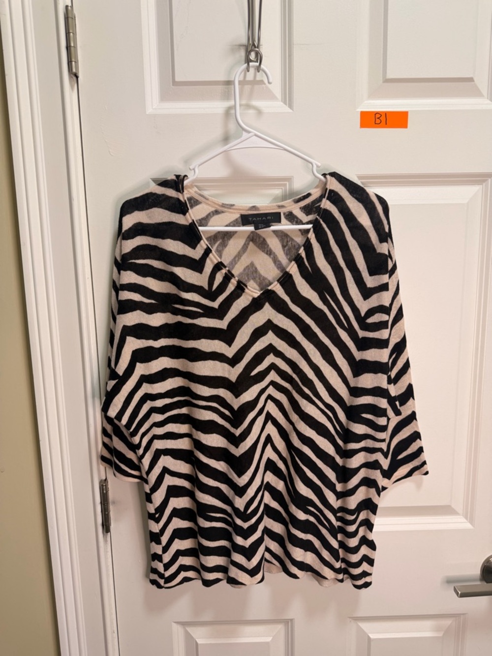 Woman’s Tahari Zebra Print Blouse